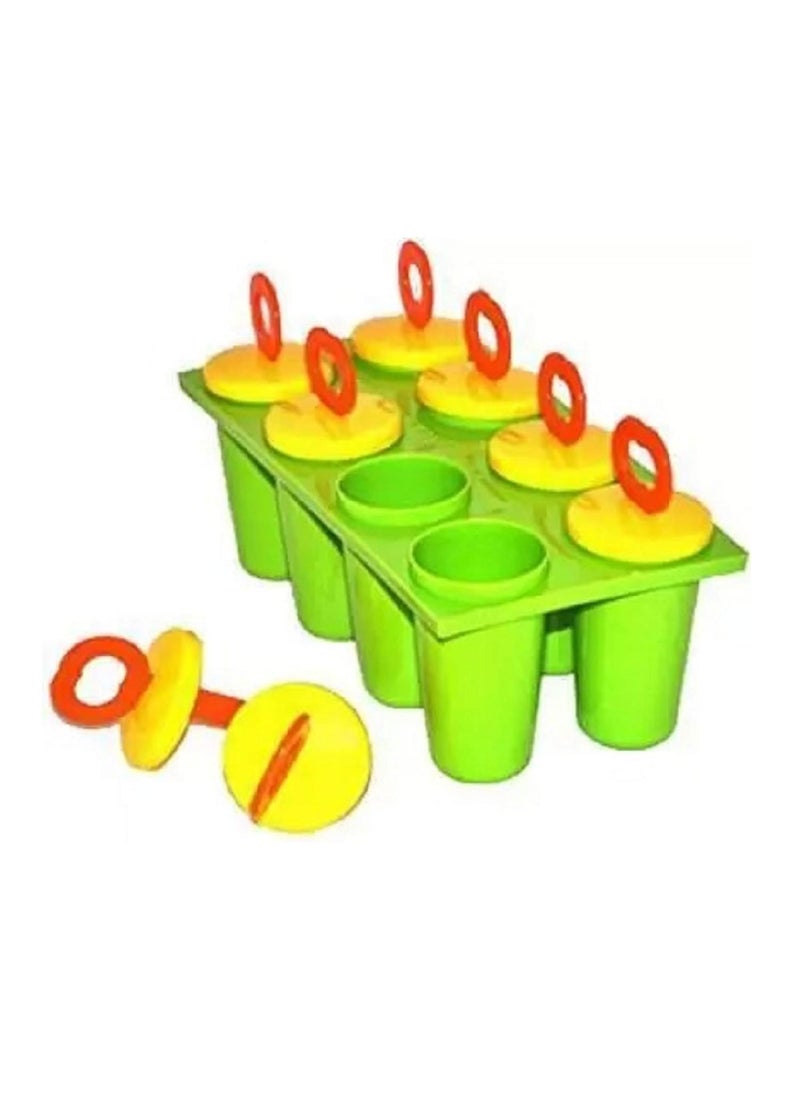 Pass Pass pass pass Ice Cream Candy Kulfi Set 8 Plastic Maker Mould ice Stick Trays  - Image 5