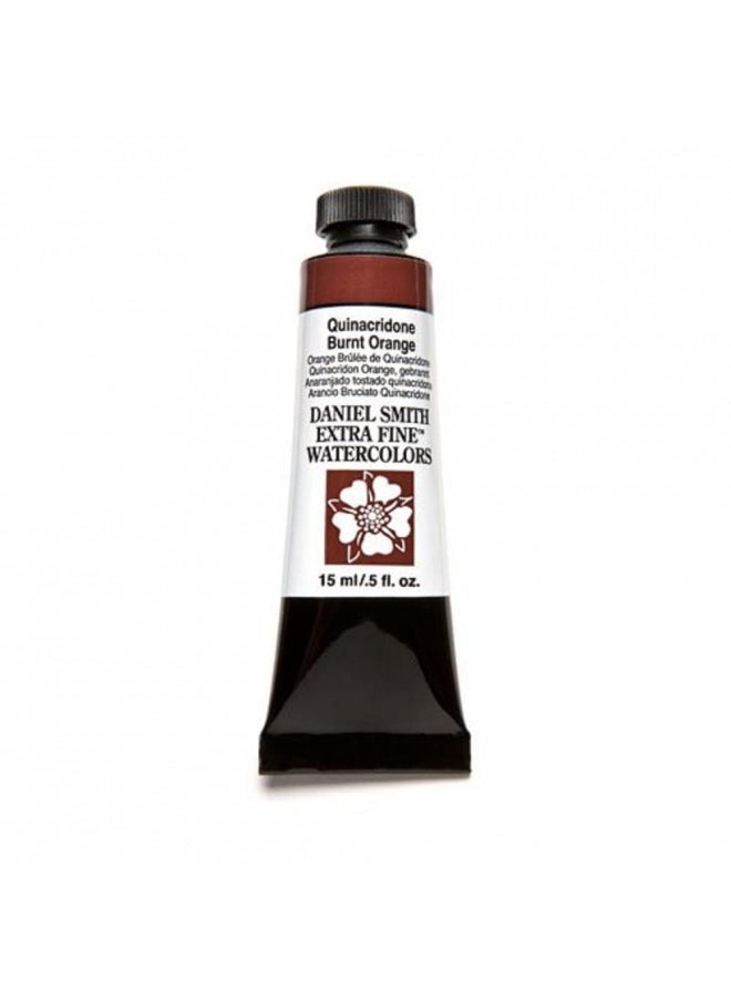 Daniel Smith DANIEL SMITH 284600086 Extra Fine Watercolor 15ml Paint Tube, Quinacridone, Burnt Orange, 0.5 Fl Oz (Pack of 1)  - Image 1