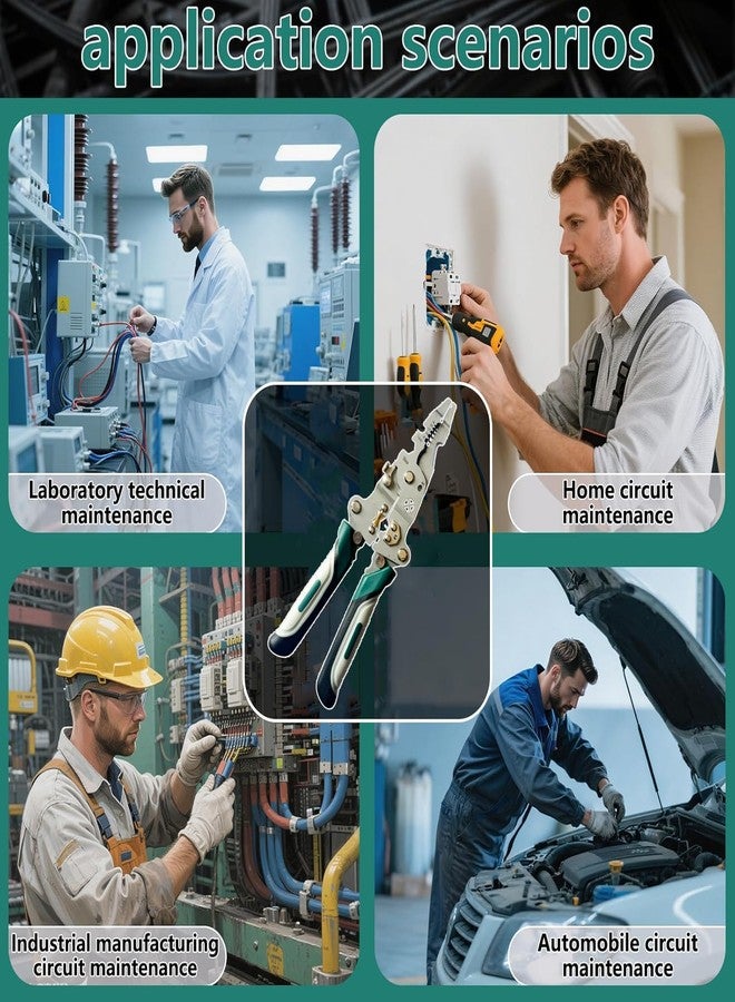 Inditrust أداة إنديترست متعددة الوظائف من الفولاذ المقاوم للصدأ، أداة تجريد الأسلاك/أداة تجعيد الأسلاك، قاطع الأسلاك، أداة تجعيد الأسلاك، أداة تجريد الكابلات، أدوات الأسلاك وأداة يدوية متعددة الوظائف (الكل في واحد قابل للطي) - Image 5