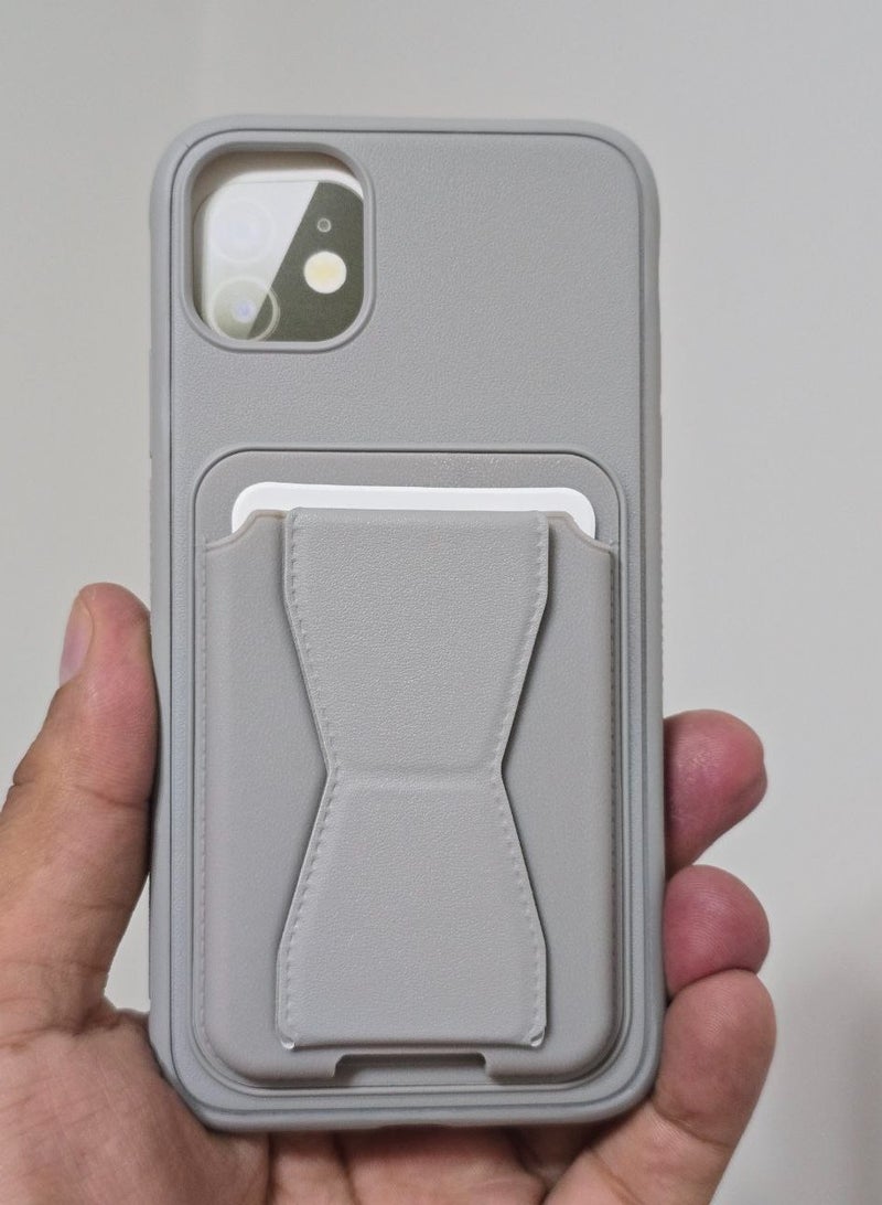 Leather Case With TPU Frame, Shockproof Protective with Card Holder Stand Compatible with Phone Iphone 11  - Image 1