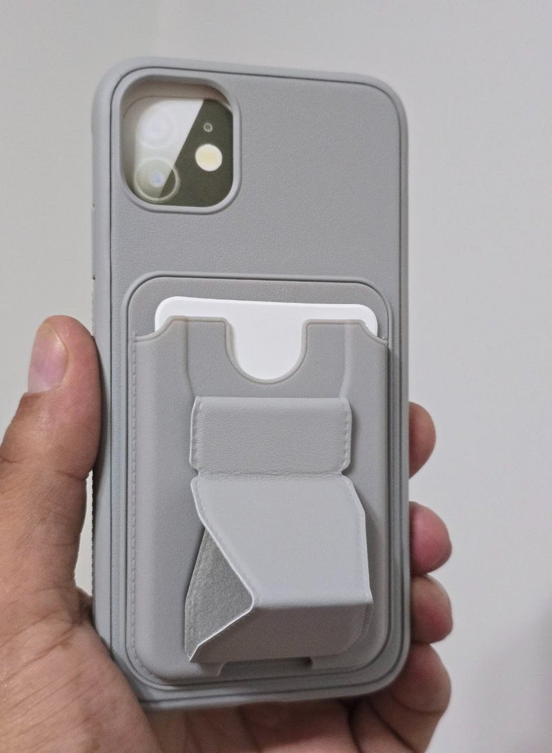 Leather Case With TPU Frame, Shockproof Protective with Card Holder Stand Compatible with Phone Iphone 11  - Image 2