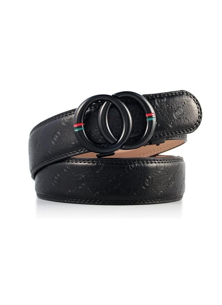 SYOSI - Men's Ratchet Dress Belt -Belt Men Adjustable Genuine Leather Designer Belt Size Length Can be Cut with Gift Box - Image 1