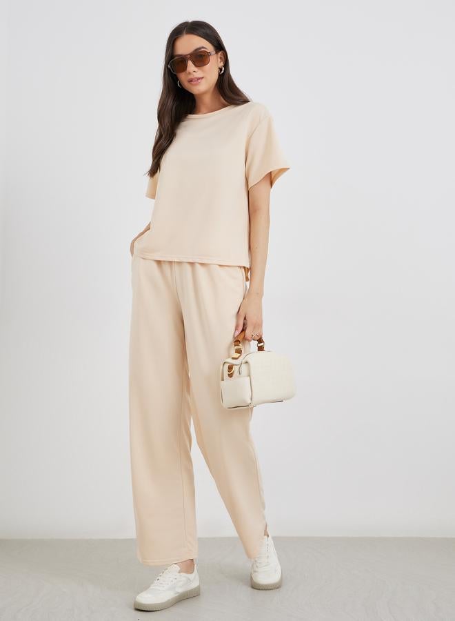 تايك تو طقم تي شيرت وبنطلون كاجوال صلب قطعتين - Image 2