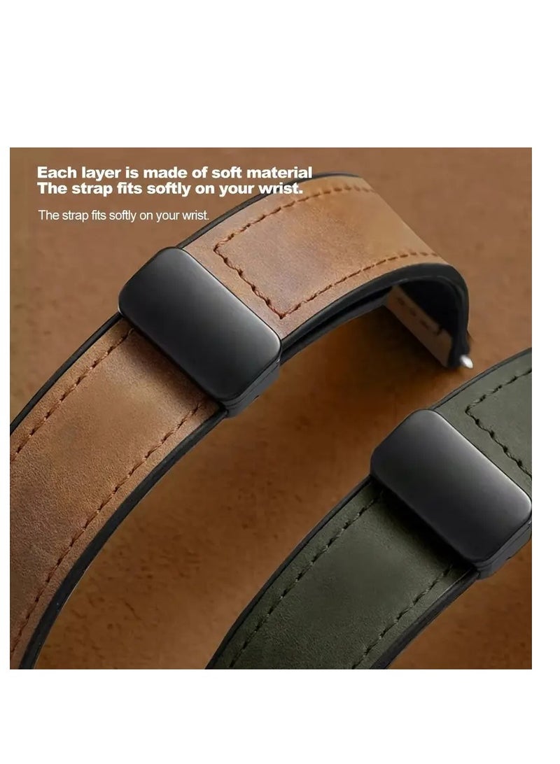 Silicone Strap Compatible with Huawei Watch Fit 3, Adjustable Sports Magnetic Soft Leather Replacement Bracelet for Huawei Watch Fit 3.  - Image 2