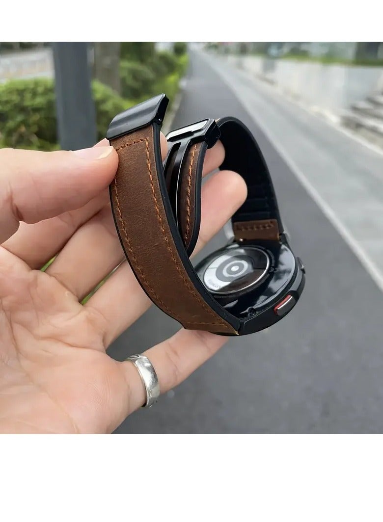 Silicone Strap Compatible with Huawei Watch Fit 3, Adjustable Sports Magnetic Soft Leather Replacement Bracelet for Huawei Watch Fit 3.  - Image 1