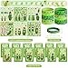 LSJDEER 122PCS Pickles Party Favors Set 50 Stickers 12 Assemble Stickers 12 Button Badges 12 Mini Notepads 12 Slap Bracelets 12 Rubber Bracelets 12 Goodie Bags for Pickle Birthday Supplies - Image 4