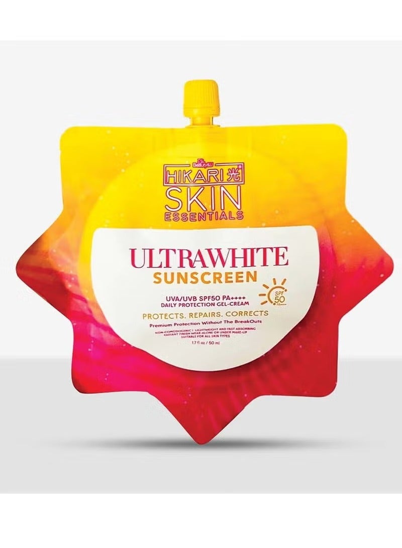 هيكاري واقي من الشمس فائق النضارة بعامل حماية 50 من الأشعة فوق البنفسجية الطويلة والمتوسطة، 50 مل