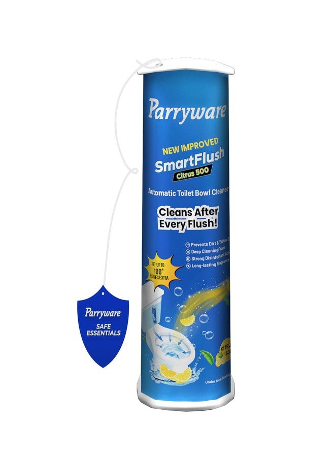 Parryware منظف المرحاض الأوتوماتيكي باري وير سمارت فلاش داخل الخزان - حمضيات ٥٠٠ | يدوم حتى ٦٠٠ استخدام | تعقيم بنسبة ٩٩٫٩٪ | ينظف بعد كل استخدام | FCSF0103 - Image 1