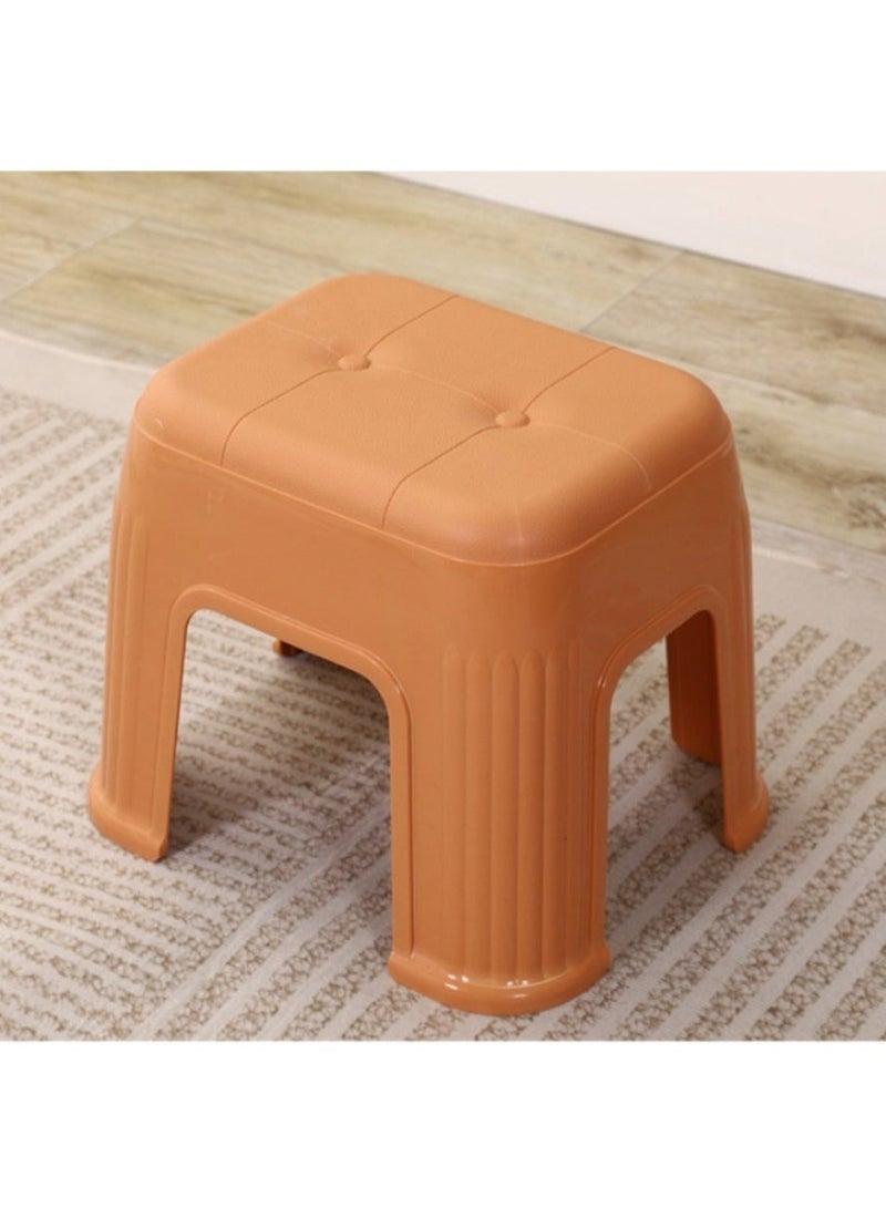Huitich Orange Plastic Shoe Stool – 24×25×20 cm - Image 4