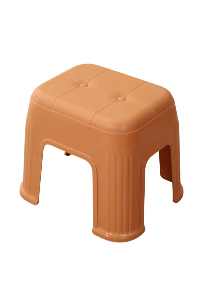 Huitich Orange Plastic Shoe Stool – 24×25×20 cm - Image 1