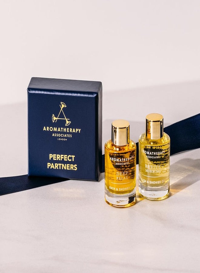 Aromatherapy Associates Perfect Partners Gift Set. 2 Premium Bath and Shower Oils (0.3 fl oz each) in Decorative Gift Box. Includes Deep Relax and Revive Morning Blends - Image 4