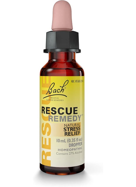 RESCUE Bach RESCUE REMEDY Dropper 10mL, Natural Stress Relief, Homeopathic Flower Essence, Vegan, Gluten & Sugar-Free, Non-Habit Forming 