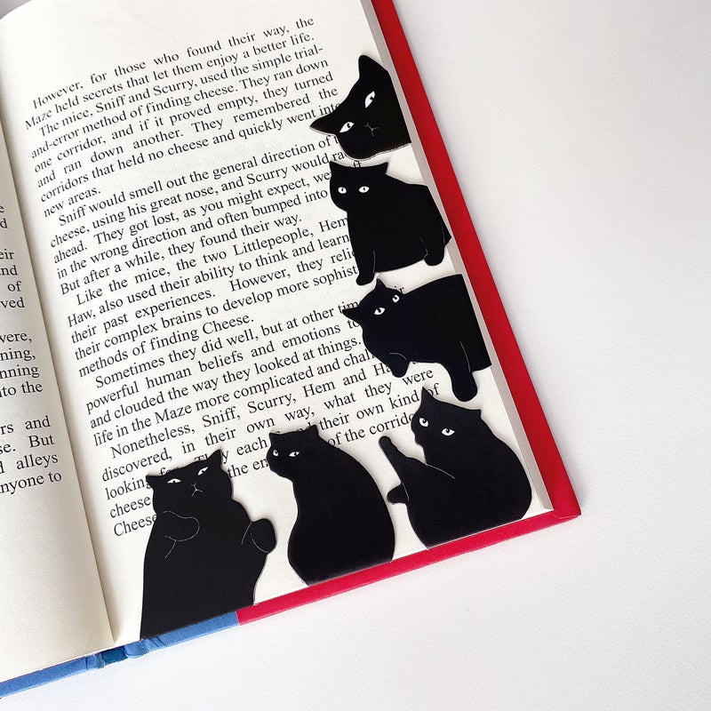 yasest Magnetic Bookmarks - 18 Pieces Assorted Cute Book Markers Clip Set for Teachers Students Book Lovers Reading, for School Office Home Supplies, Kawaii Cat Magnet Page Markers - Image 3
