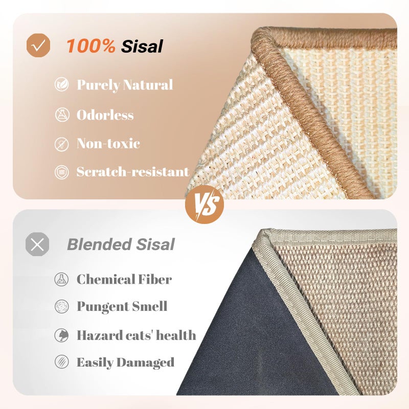 CHEERHOME PETS Sisal Cat Scratcher Toy with Ball Track Wooden Interactive Cat Toy for Indoor Cats Scratch Pad, Physical Exercise for Kitty and Medium Cat - Image 5