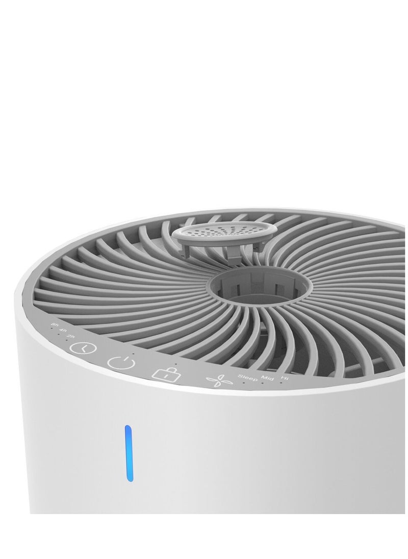 HUIQUAN - Air Purifier for Home Bedroom with HEPA & Carbon Air Filters CADR 80 m³/h,removes Pollen Allergies Dust , Air Cleaner with Timer, Quiet 22dB Sleep Mode - Image 1