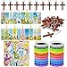 Cholemy 160 Pcs Easter Christian Party Favor 20 Silicone Wristband 20 Bible Verse Bookmark 20 Jesus Keychain 100 Religious Sticker for Christian Prize Religious Church GiftCross Style - Image 2