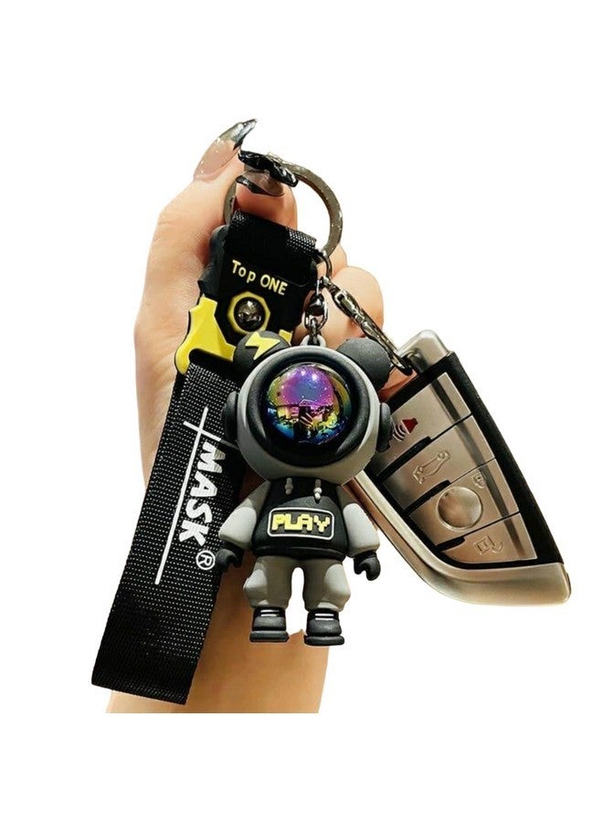 Suffix Retail Polyvinyl Chloride (Pvc) Keychain For Car, Premium Keychain For Men Used As Keychain For Bike, Best Keychain For Boys (Geometric, Astronaut_Sfr_2),Black - Image 1