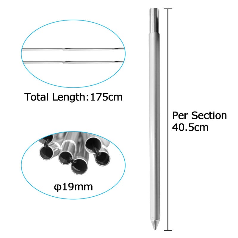 COMMOUDS Extra Replacement Pole for Beach Tent Sun Shelter(1 Pack) - Image 1