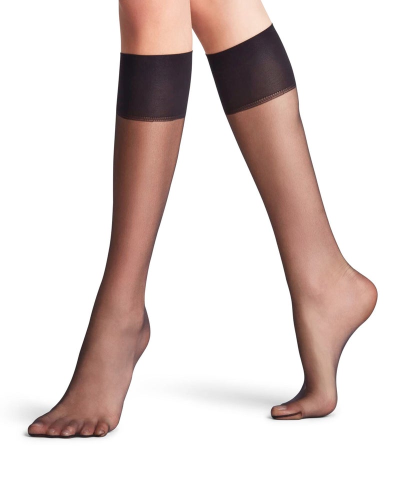 FALKE Women's Shelina 12 Denier Ultra Sheer Knee High Socks, Black (Black 3009), 5-7.5 - Image 1