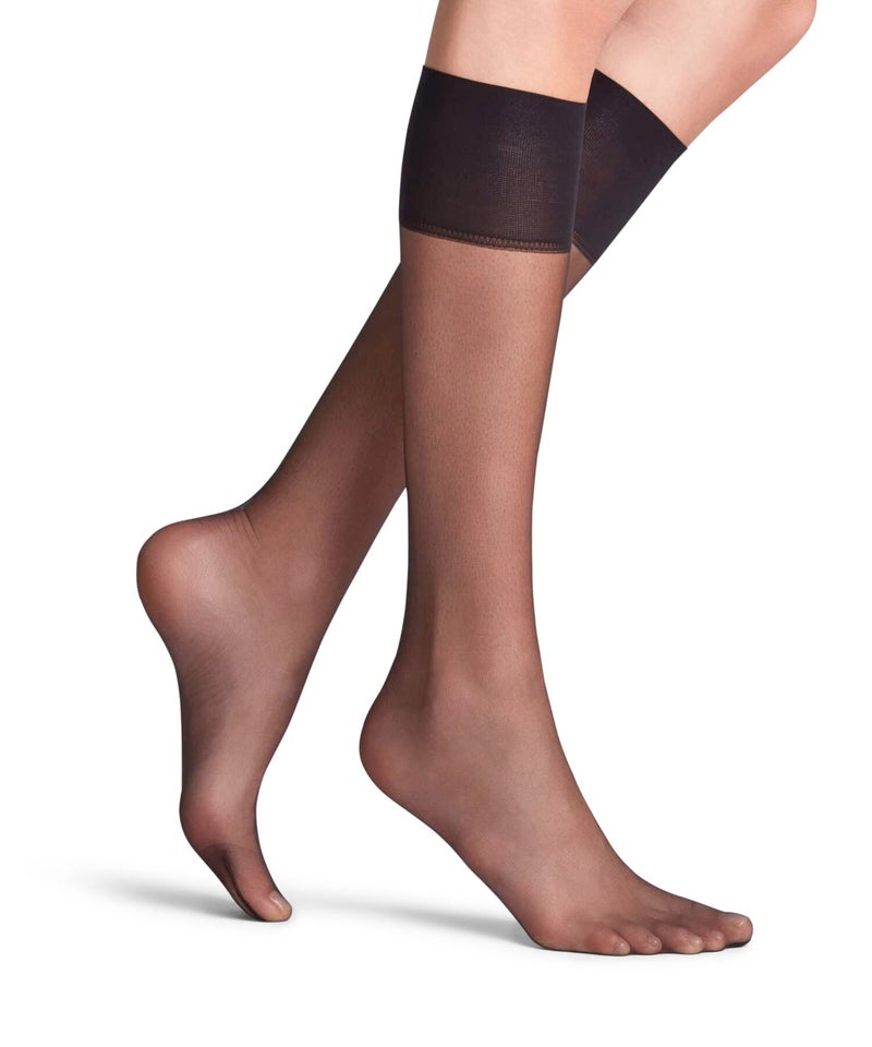FALKE Women's Shelina 12 Denier Ultra Sheer Knee High Socks, Black (Black 3009), 5-7.5 - Image 2
