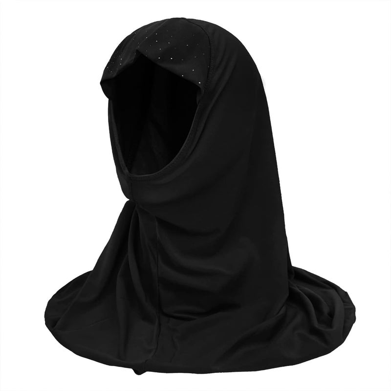 Ylucky Girls Muslim Hijab Floral Lace Head Scarf Kids Islamic Arab Scarf Shawls Head Wrap with Flowers - Image 1