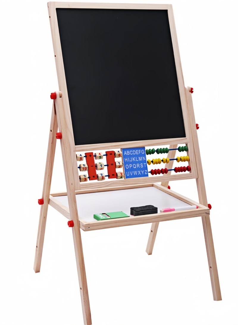 كيفن لوح رسم 2 في 1 لعبة سبورة ولوحة رسم مغناطيسية سبورة للرسم والكتابةبتصميم صغير خفيف الوزن وألواح خشبية قابلة للتعديل - Image 3