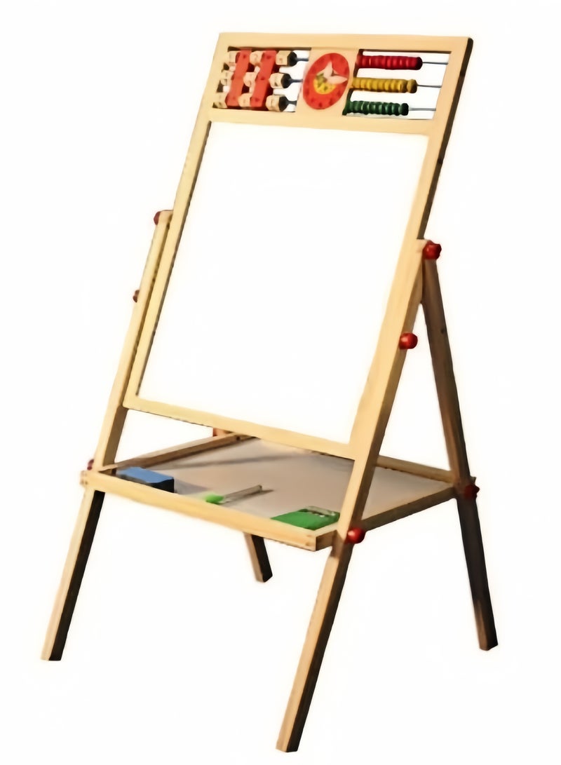 كيفن لوح رسم 2 في 1 لعبة سبورة ولوحة رسم مغناطيسية سبورة للرسم والكتابةبتصميم صغير خفيف الوزن وألواح خشبية قابلة للتعديل - Image 2