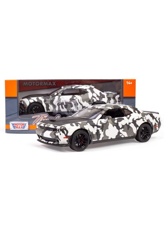 MOTORMAX - All Star Toys Exclusive 2018 Dodge Challenger Srt Hellcat Widebody Camouflage 1/24 Diecast Model Car 79350 Camo - Image 1
