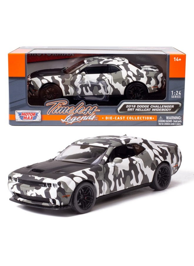 MOTORMAX - All Star Toys Exclusive 2018 Dodge Challenger Srt Hellcat Widebody Camouflage 1/24 Diecast Model Car 79350 Camo - Image 1