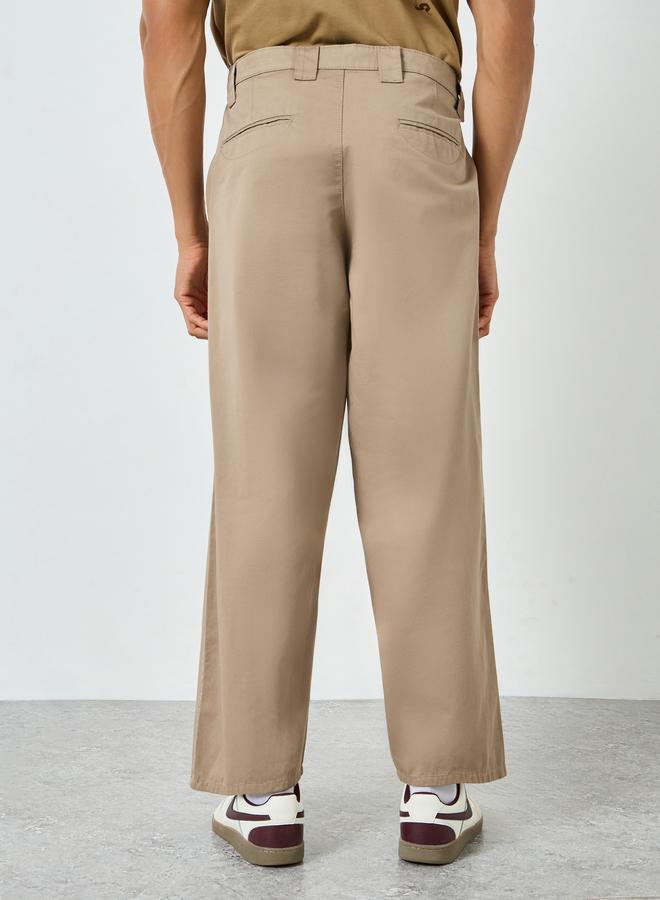 Styli Men Beige Baggy Fit Trousers - Image 4