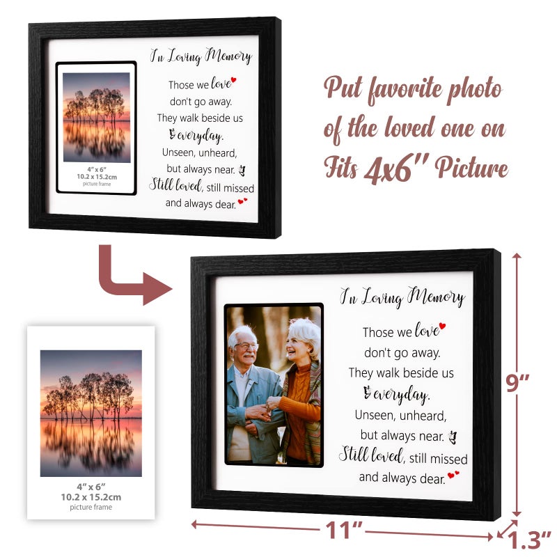 Fabuday Memorial Gifts LED Shadow Box 4x6 Picture Frame - Sympathy Gift for Loss of Mother Mom Father Dad  Bereavement Gifts Ideas in Memory of Loved One Gifts  Condolences Rememberance Grief Funeral - Image 3