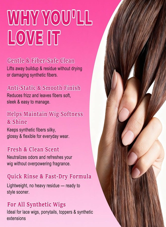 ulroyda Wigs Shampoo for Synthetic Hair, Weaves & Extensions | Deep Clean & Odor Removal | Anti-Frizz, Easy Detangle & Color-Safe, Keratin Jojoba Formula, 6.76 oz - Image 2