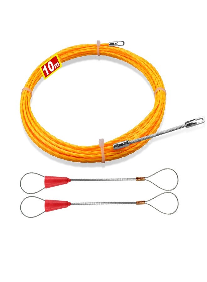 DZDSBB Electrical Fish Tape 10m | 3.0 mm Wire Fish Tape Wire Puller | Wire Snake for Running Wire through Wall | Retractable Cable Pulling Tools with 2 Guide Springs | Wire Feeder - Image 1