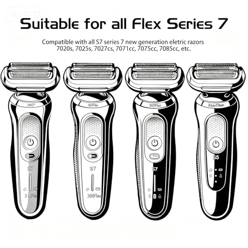 Pinkind 73S Series 7 New Generation Shaver Replacement Head for Braun S7 Electric Shavers - Compatible with Braun Shaving Razor Model 7020s, 7025s, 7027 cs, 7071cc, 7075cc, 7085cc - Image 5