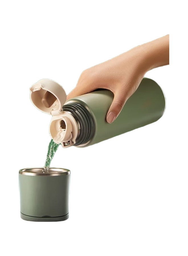 Supor Insulated Mug, 316L Stainless Steel, Portable Tea Cup, Ink Green, 500Ml Large Capacity, Kc50Hy30 - Image 2