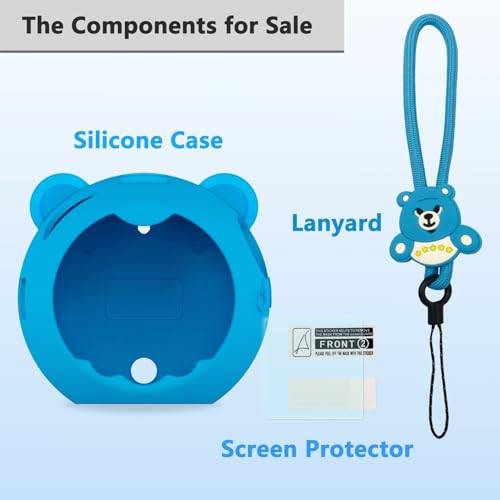 JCHPINE Silicone Cover Case for Punirunes Interactive Digital Toy Protective Skin Sleeve for Punirunes Digital Pet Toys Squishy Characters Electronic Pets Accessories Blue Case - Image 5