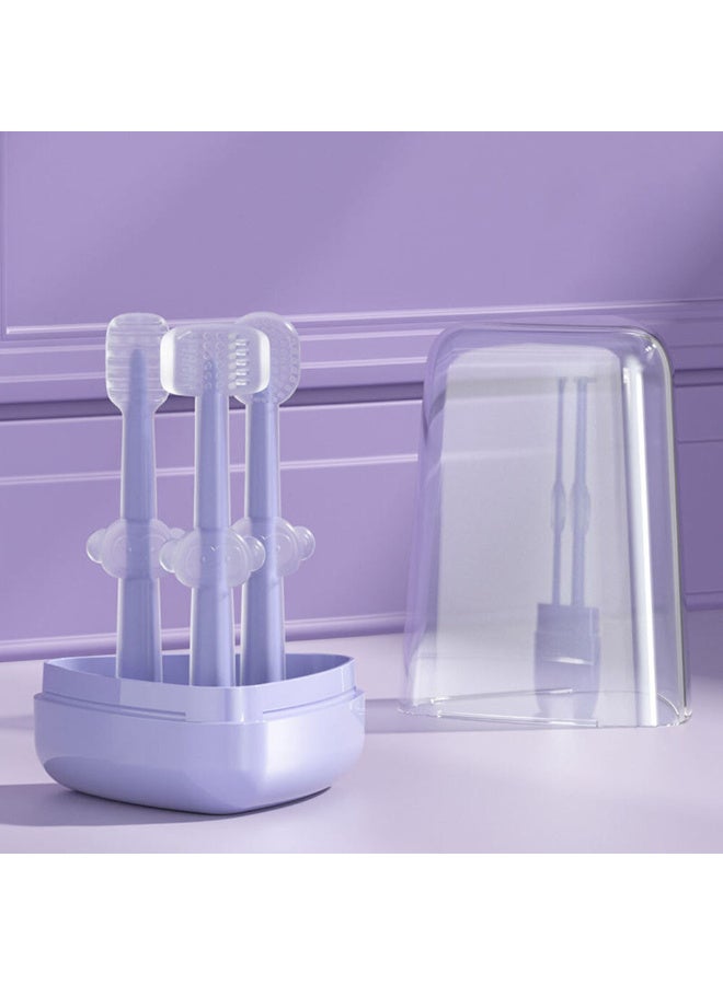MiniMe Manual Baby Oral Training Toothbrush | 6+ Months | Blue | Silicone | Soft Silicone Bristles for Gentle Cleaning | Ergonomic Design for Easy Grip | BPA-Free & Non-Toxic | Easy to Clean & Maintain. - Image 3