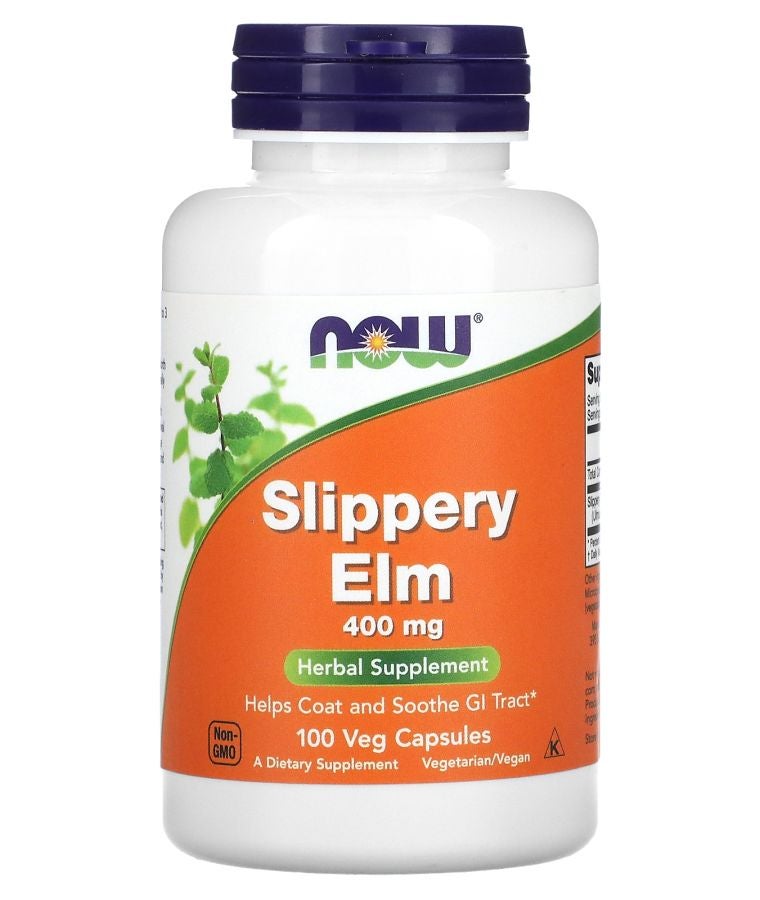 now Slippery Elm 400 mg 100 Veg Capsules