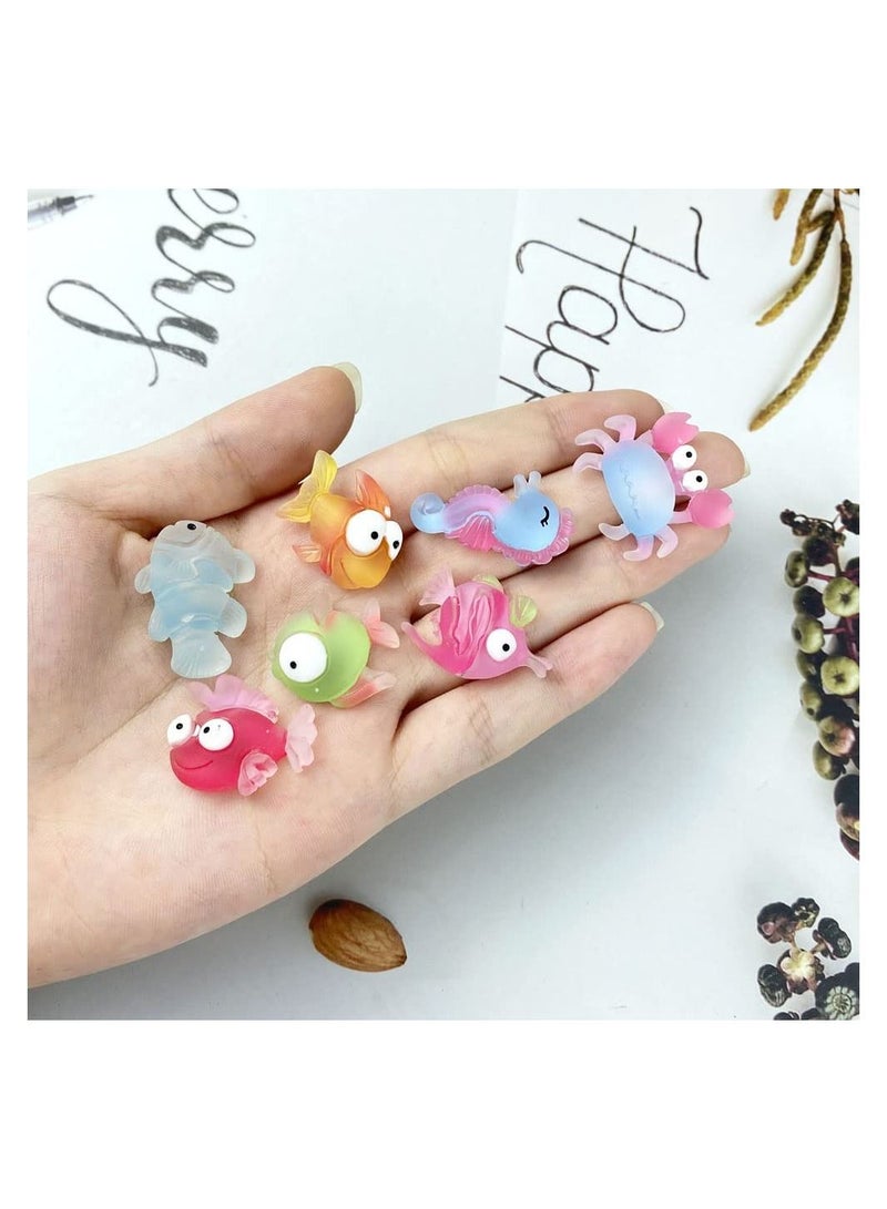 KASTWAVE 50 Pieces Flatback Ocean Animals Resin Slime Charms Jewelry Making Charms Cute Earing Pendant Key Chain Charms for Earrings Necklace Keychain Making DIY Scrapbooking Crafts Cell Phone Case Making - Image 3