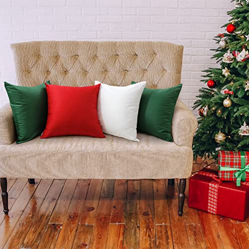 Thmyo 4-Pack 100% Cotton Comfortable Solid Decorative Throw Pillow Case Square Cushion Cover Pillowcase Sublimation Blank Pillow Covers Christmas DIY Throw Pillowcase (18x18inch/45x45cm,White) - Image 4
