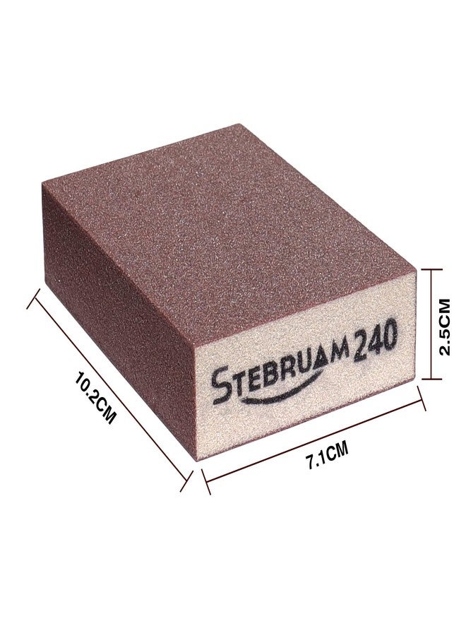 STEBRUAM 5 Pieces Sanding Sponges,Coarse and Fine Sanding Blocks -240 Grits Specifications Sanding Pads,sand sponge Washable and Reusable,Sand Paper Pack for Metal Wood and Wall - Image 2