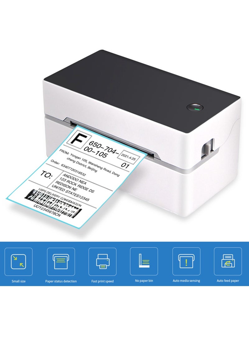 Desktop Shipping Label Printer High Speed USB  BT Direct Thermal Printer Label Maker Sticker 40-80mm Paper Width - Image 3