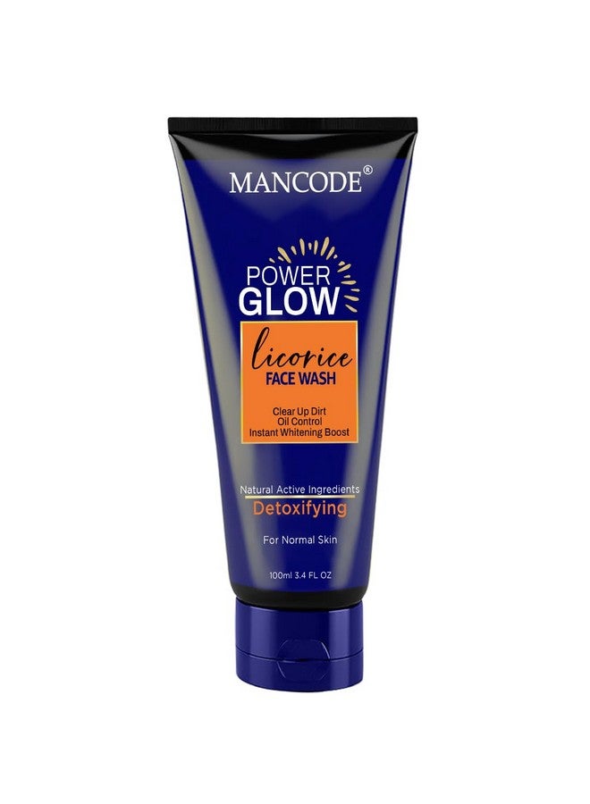 MAN CODE Mancode Power Glow Face Wash For Men With Licorice Extract 100Ml Oil Control Deep Cleansing All Skin Types Glow Boosting Cleanser For Uneven Skin Tone  - Image 1
