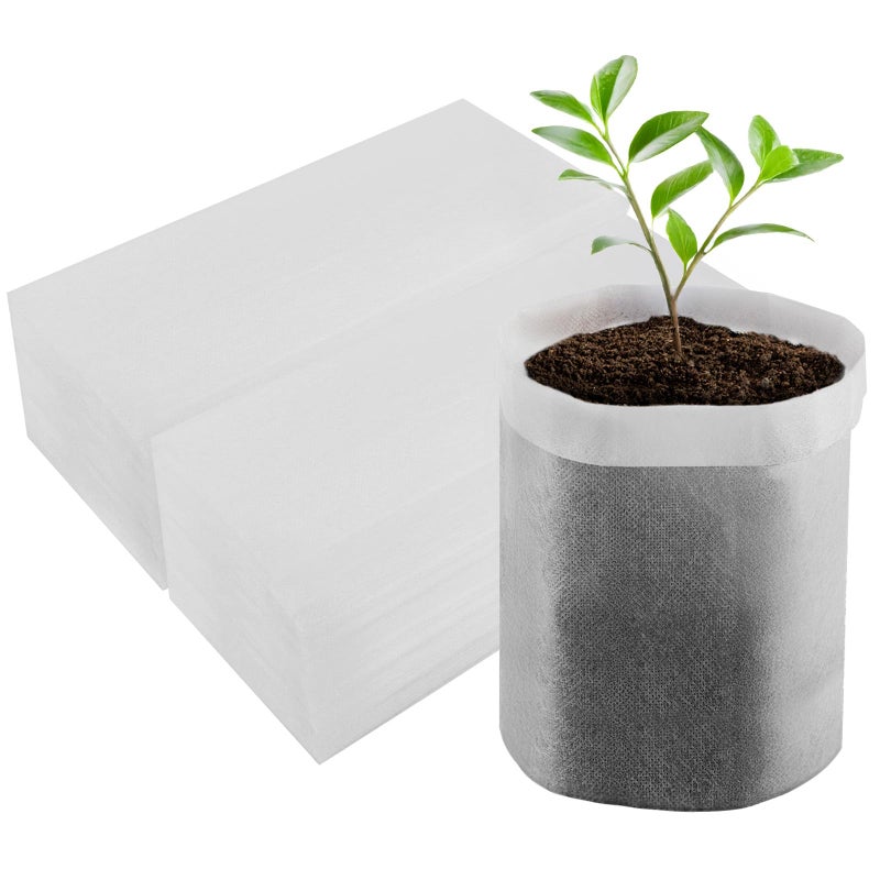 ENPOINT ENPOINT 100PCS White Plant Nursery Bags Large 78x10 inches NonWoven Fabric Seedling Grow Bag Seed Starting Pots Pouches for Planting Seedling Cutting Clones 