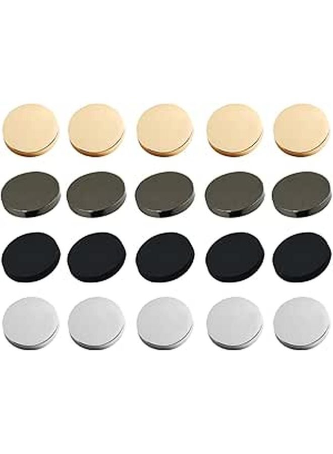 40 Pcs 20mm Alloy Metal Coat Buttons Assorted Colors For DIY Sewing Crafts - Image 1