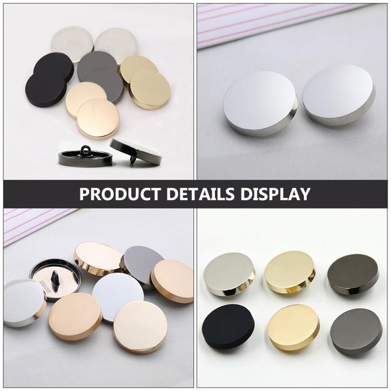 40 Pcs 20mm Alloy Metal Coat Buttons Assorted Colors For DIY Sewing Crafts - Image 4