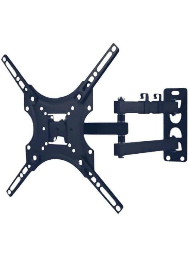 Wall-mounted TV bracket for most 14-55 inch flat screen TVs, universal wall TV mount with adjustable up and down movement, long-arm swivel bracket - Image 1