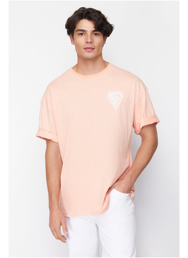 Dusty Rose Oversize/Wide Cut Crew Neck City Printed 100% Cotton T-Shirt TMNSS20TS1102 - pzsku/Z557987CC68A9B9E4A0B7Z/45/_/1730941482/d9dd887a-063b-49ec-a631-320fbf1477d1