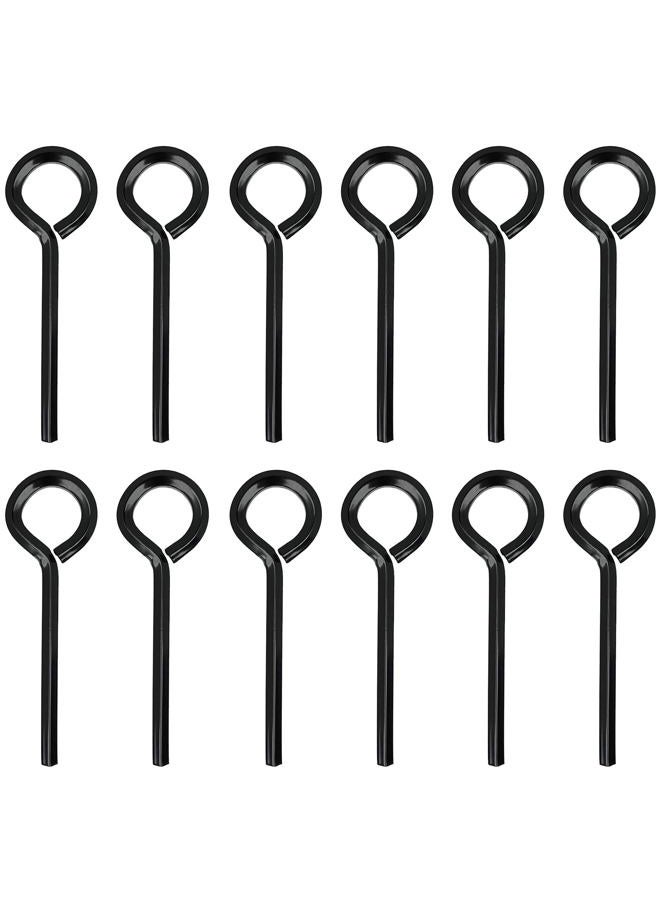 DENGXINWEI 12pcs 5/32 inch Standard Hex Key with Full Loop, Black Solid Metal Allen Key Sets Wrench for Keychain Push Bar Panic Exit Device Key - Image 1
