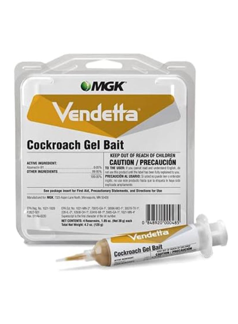Roach Gel Bait Insecticide - 4 Tubes x 30gms